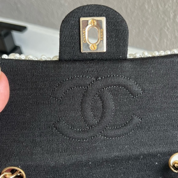 ❌SOLD❌ Customized Authentic Chanel Jersey Mini Square - Picture 5 of 16